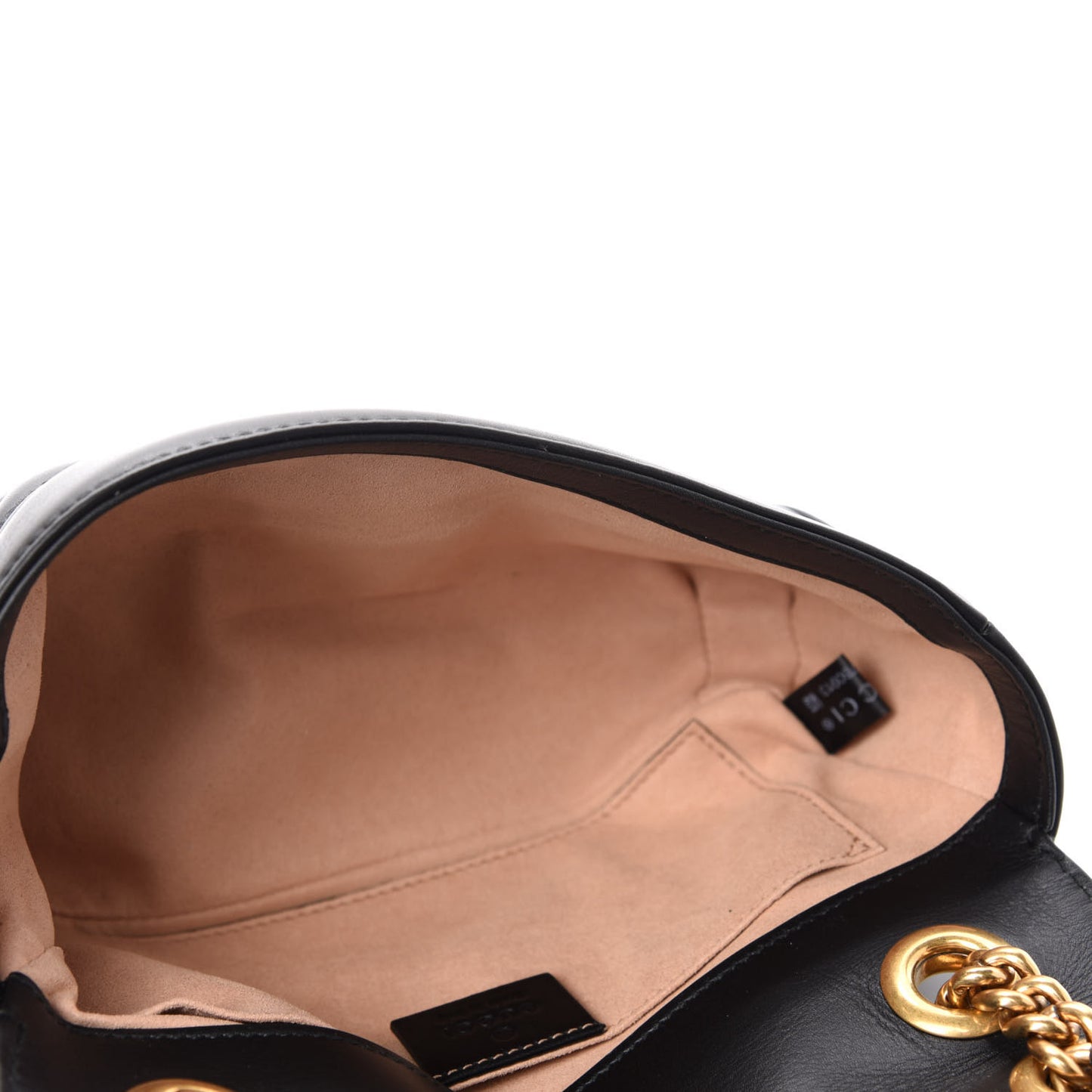 Calfskin Matelasse Mini GG Marmont Shoulder Bag Black
