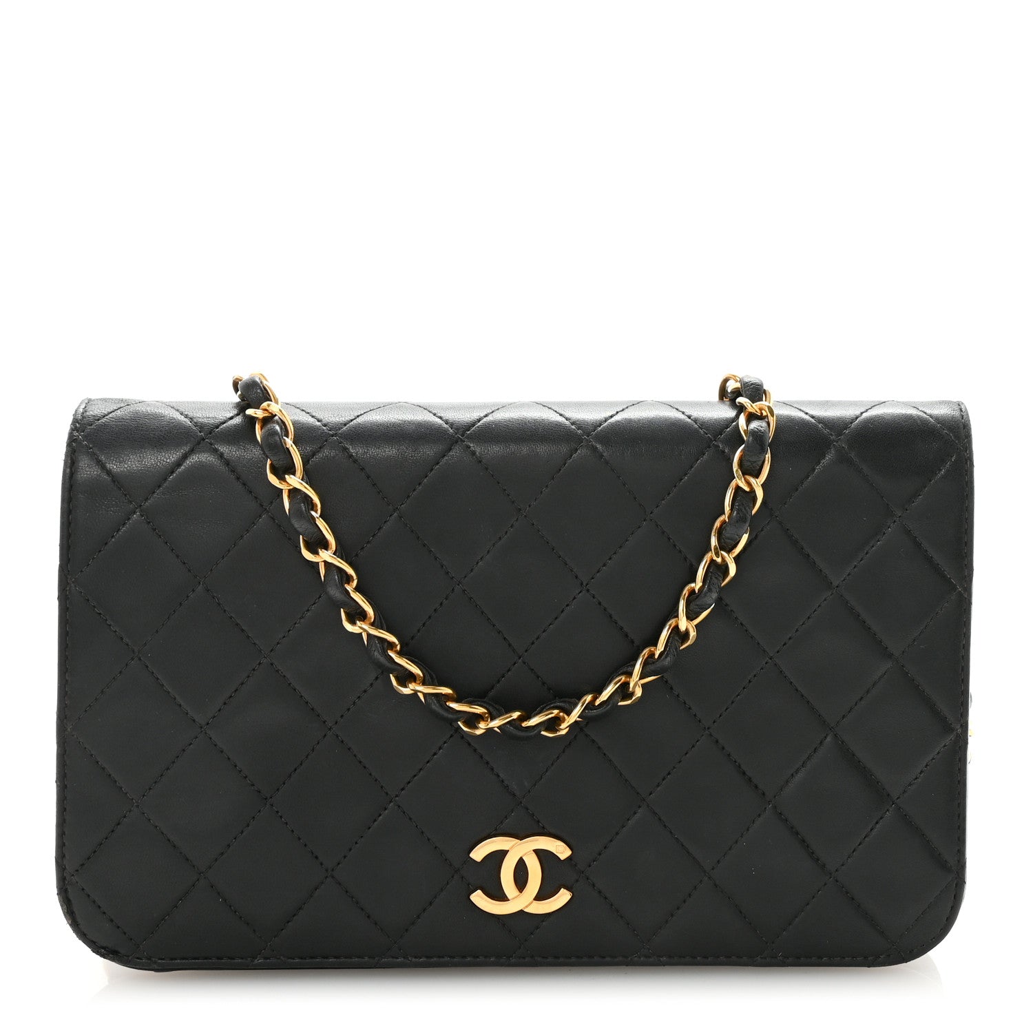 Chanel Lambskin Quilted Small Single Flap Bag Black 1 of 10
