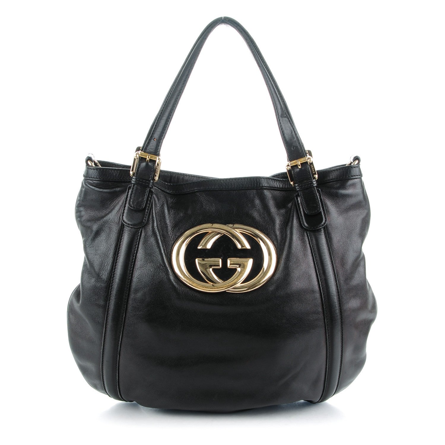 Gucci Calfskin Medium Britt Tote Black 1 of 7