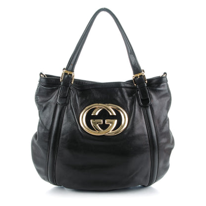 Gucci Calfskin Medium Britt Tote Black 1 of 7