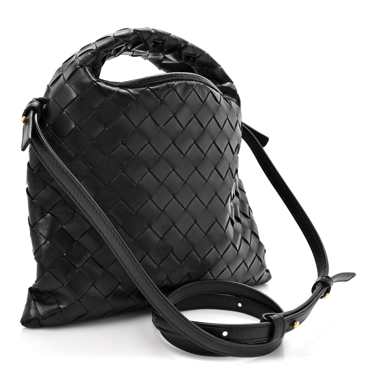 Bottega Veneta Calfskin Intrecciato Mini Hop Black 3 of 10