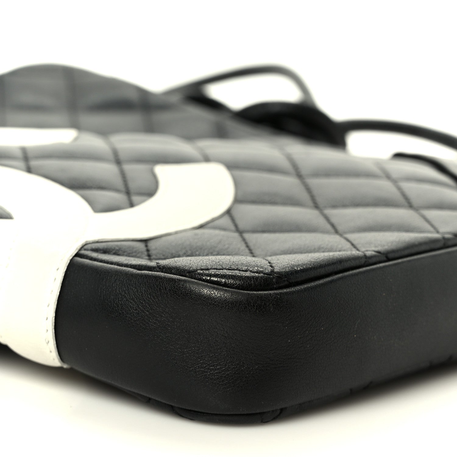 Chanel Calfskin Quilted Medium Cambon Messenger Black White 9 of 10