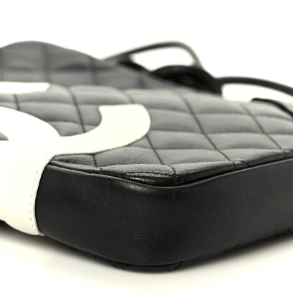 Chanel Calfskin Quilted Medium Cambon Messenger Black White 9 of 10