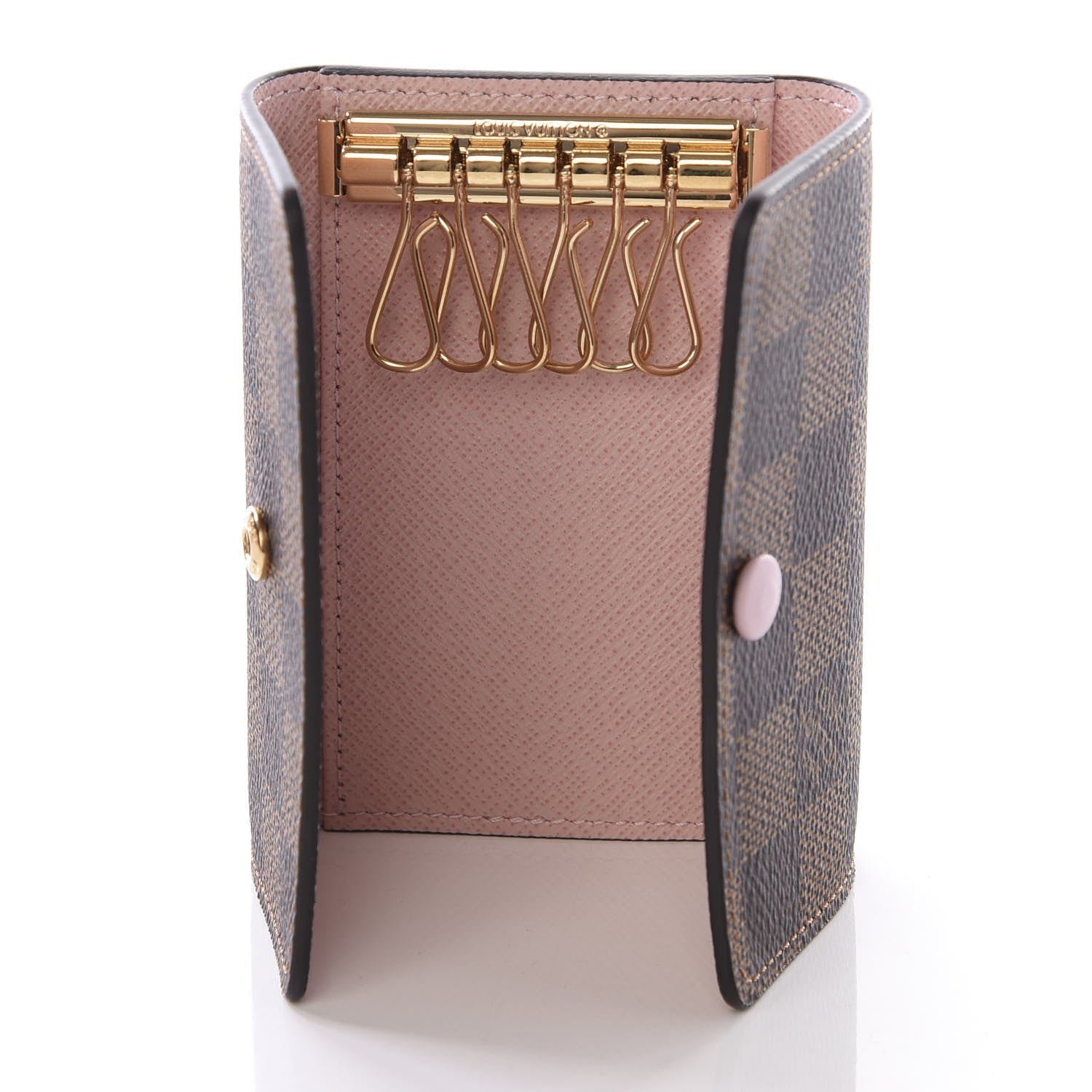 Louis Vuitton Damier Ebene Multicles 6 Key Holder Rose Ballerine 4 of 8