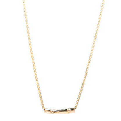 John Hardy 18K Yellow Gold Bamboo Slide Pendant Necklace 1 of 5