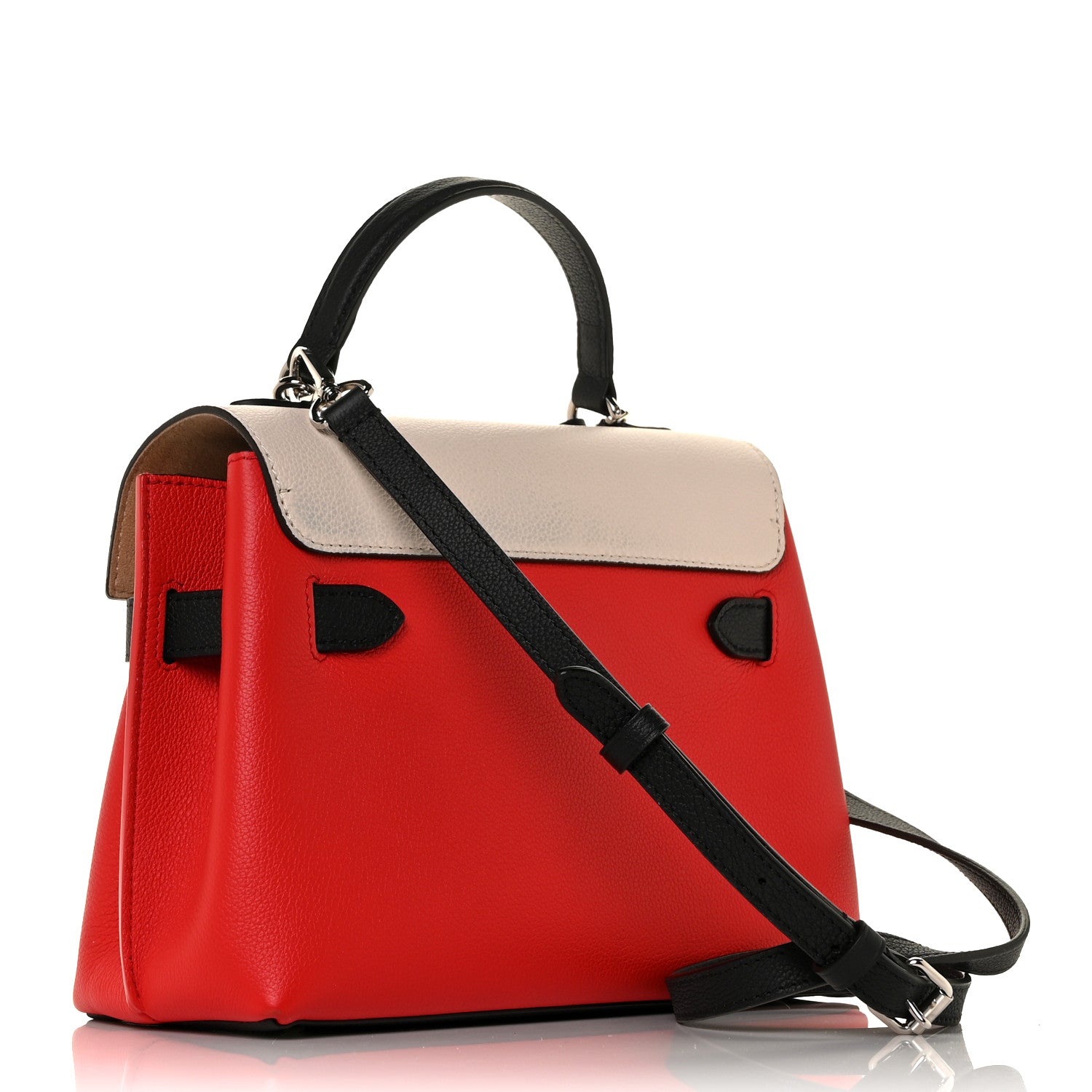 Louis Vuitton Soft Calfskin Lockme Ever BB Kabuki Red Quartz Black 3 of 10