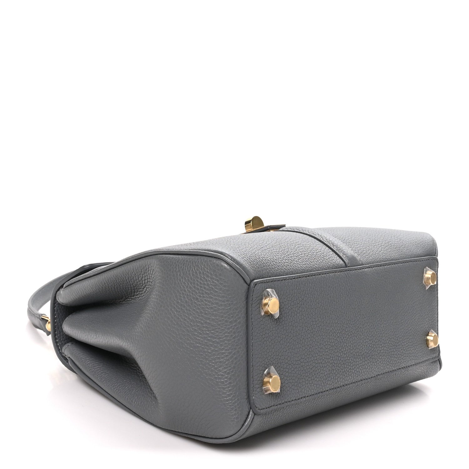 Celine Grained Calfskin Small 16 Top Handle Bag Medium Grey 4 of 10