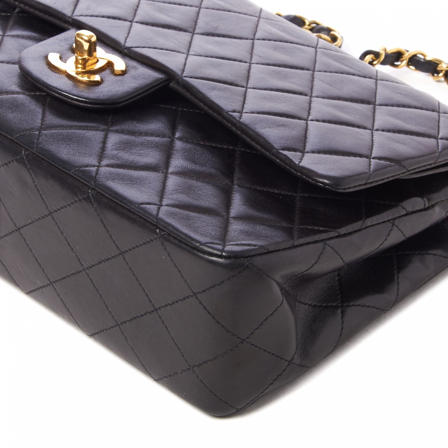 Chanel Lambskin Quilted Medium Double Flap Black 4 of 9
