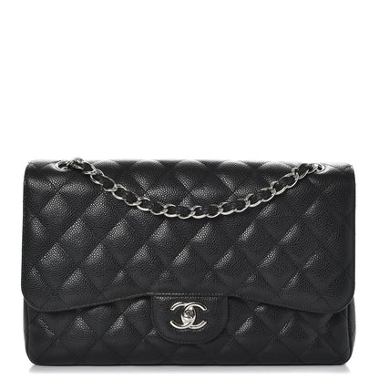 Chanel Caviar Quilted Jumbo Double Flap Black 1 of 8