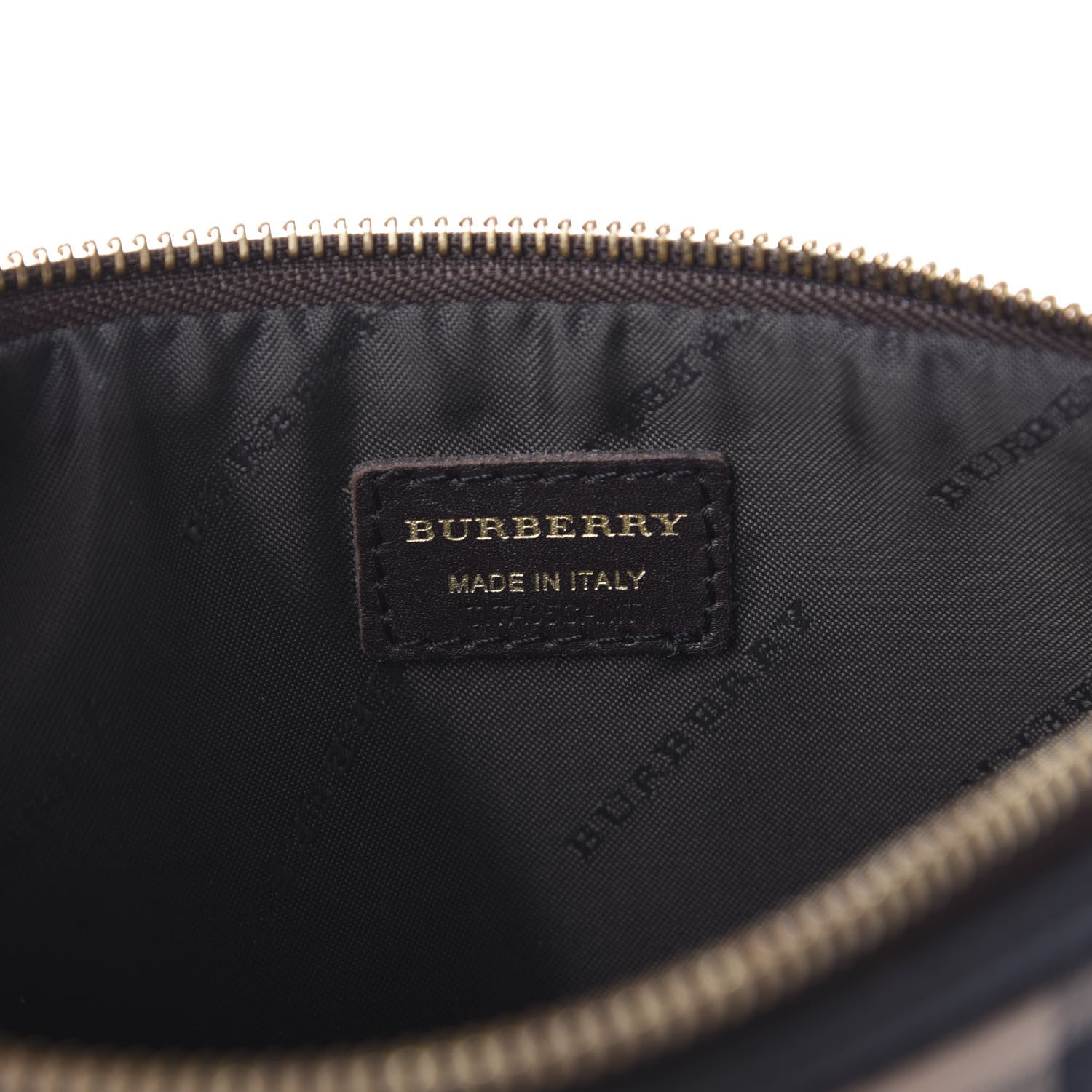 Burberry Haymarket Check Small Peyton Crossbody Clutch Bag Chocolate 5 of 8