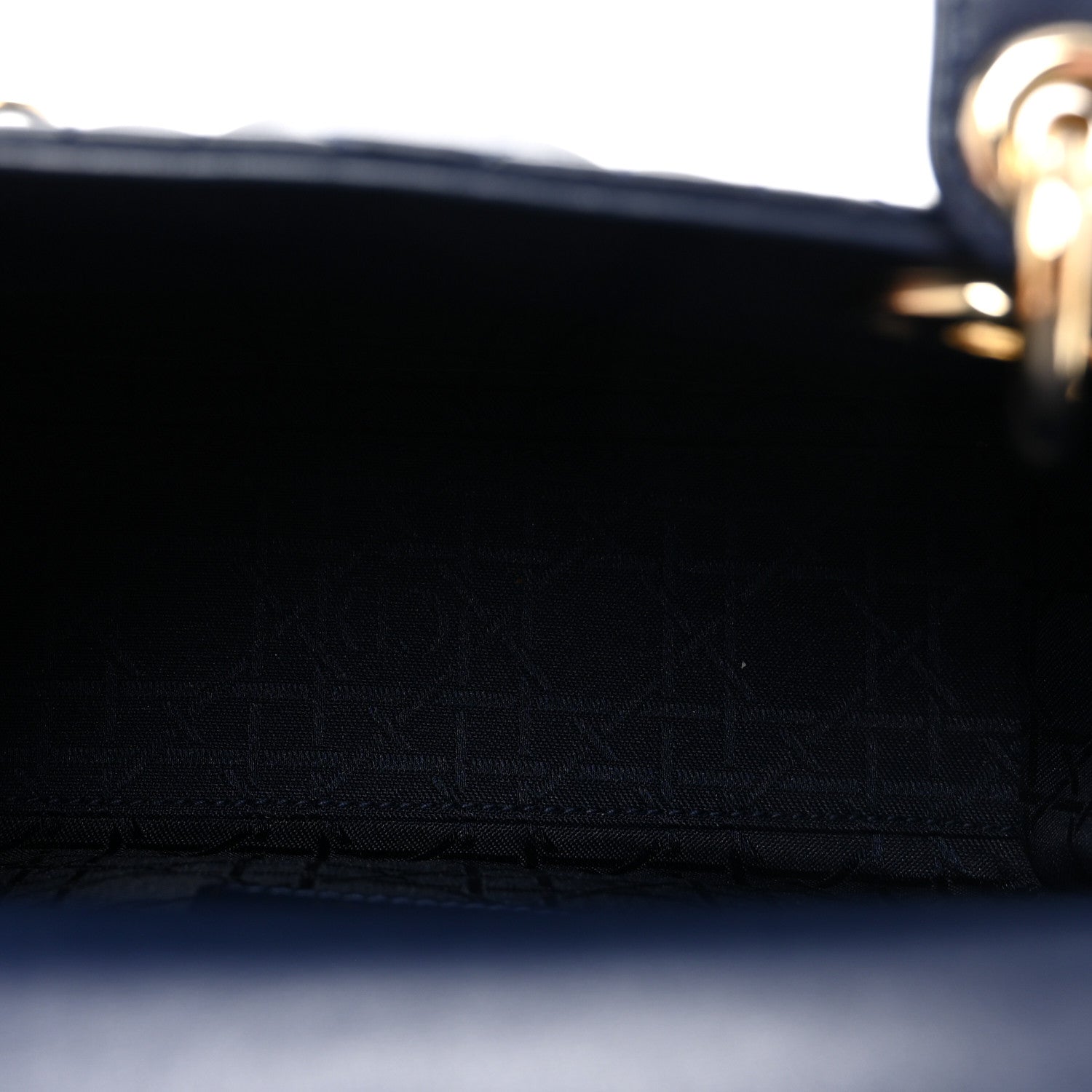 Christian Dior Lambskin Cannage Small Lucky Badges My Lady Dior Navy 5 of 9