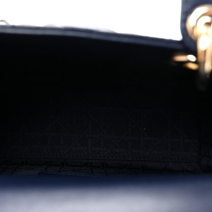 Christian Dior Lambskin Cannage Small Lucky Badges My Lady Dior Navy 5 of 9