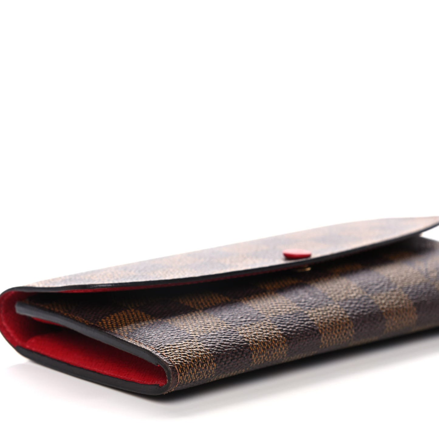Damier Ebene Emilie Wallet Red