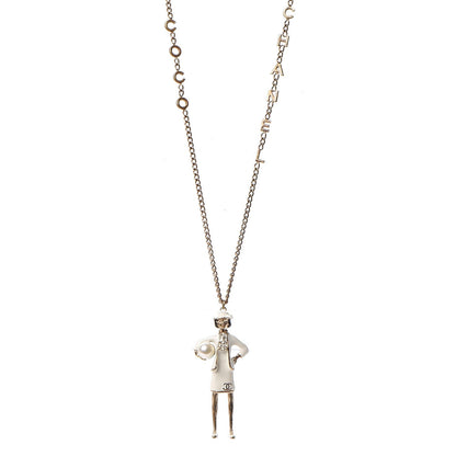 Chanel Coco CC Pendant Necklace Gold 1 of 10