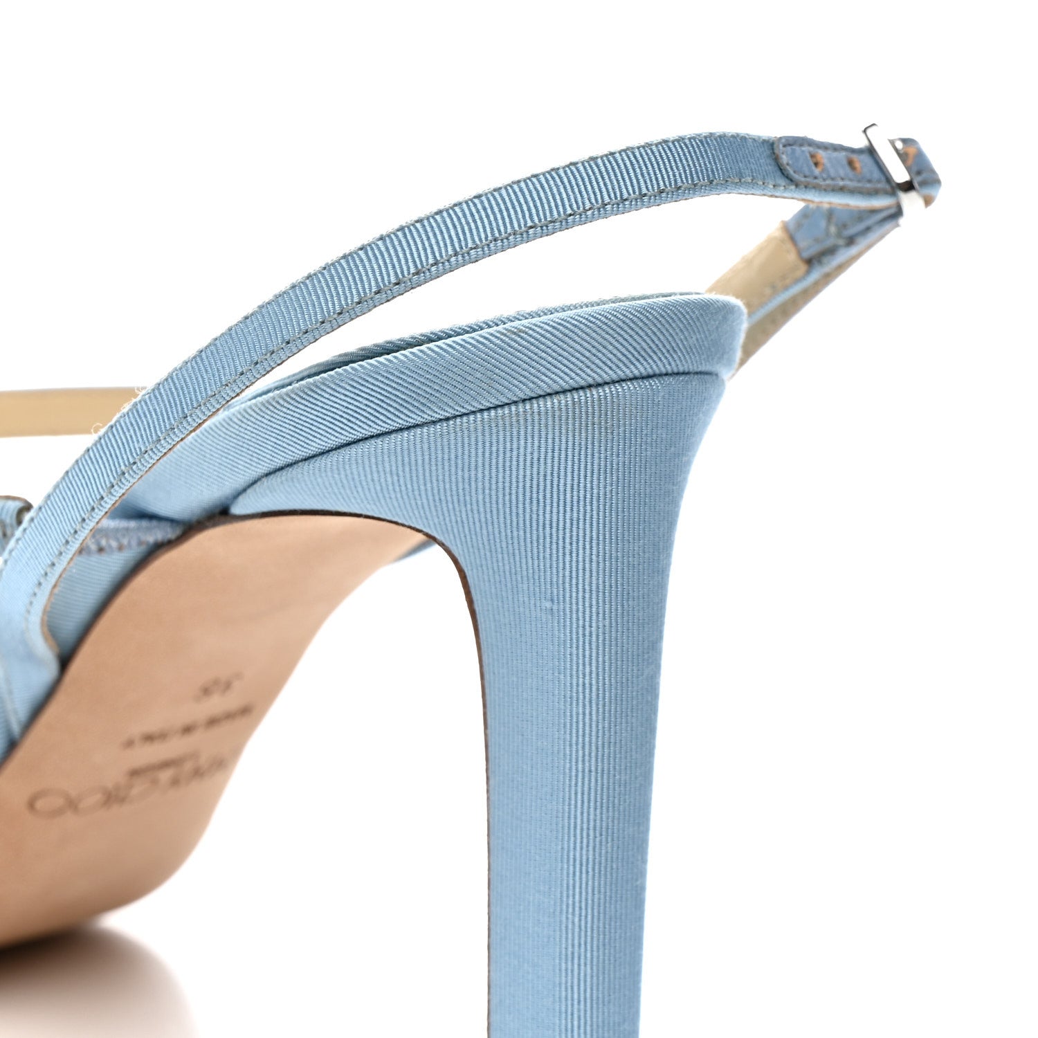 Jimmy Choo Satin Meira 85 Pumps 36 Dove Blue 10 of 11