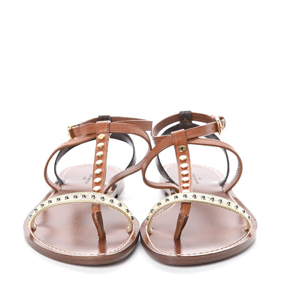 Louis Vuitton Monogram Wayside Flat Sandals 37 Gold 2 of 7