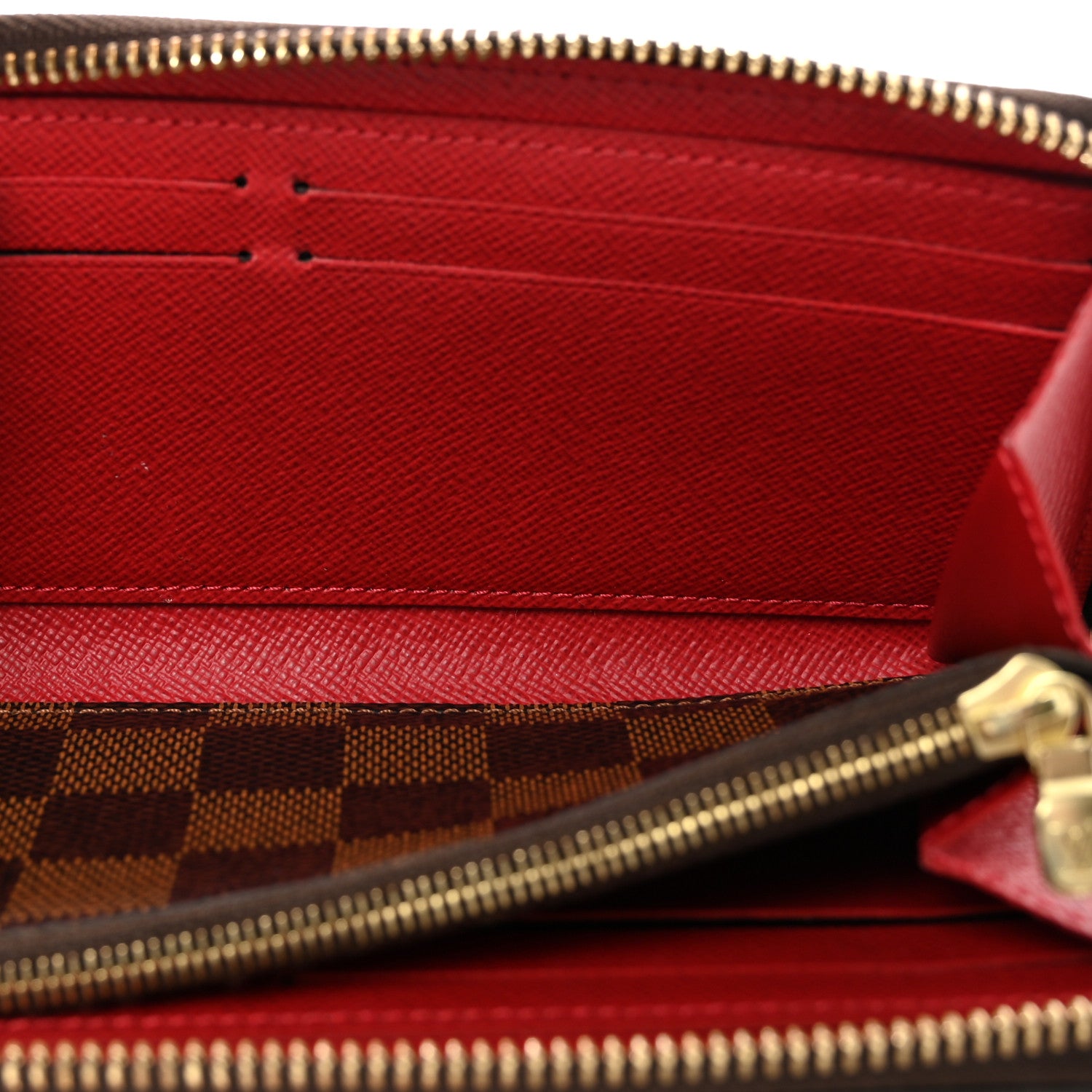 Louis Vuitton Damier Ebene Clemence Wallet Cherry 5 of 6