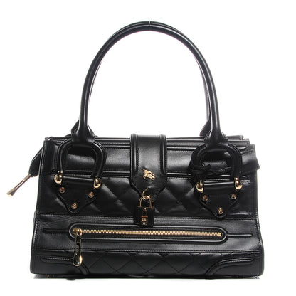 Burberry Calfskin Quilted Large Manor Tote Black 1 of 8