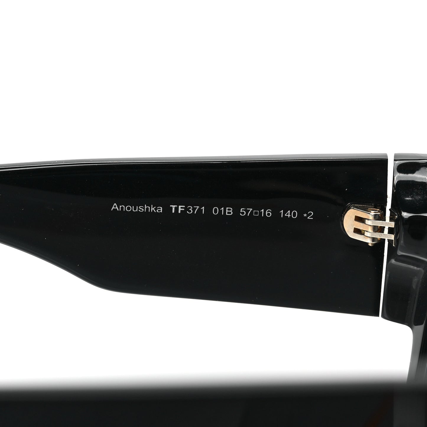 Acetate Anoushka Cat Eye Sunglasses TF371 Black