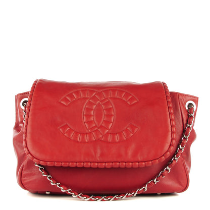Chanel Calfskin On the Bund Accordion Flap Dark Red 1 of 7