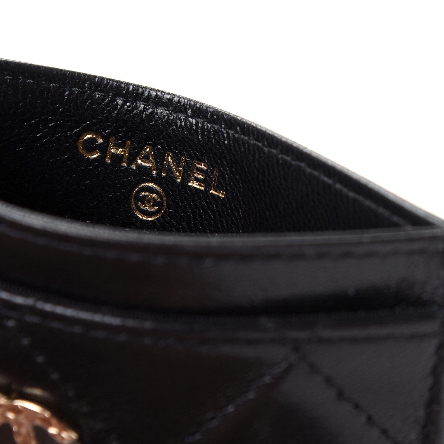 Chanel Lambskin Quilted Brilliant Card Holder Black 6 of 9