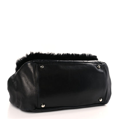 Chanel Lambskin Shearling CC Flap Bag Black 4 of 9