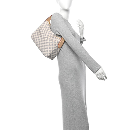 Louis Vuitton Damier Azur Slouchy PM Rose Ballerine 2 of 9