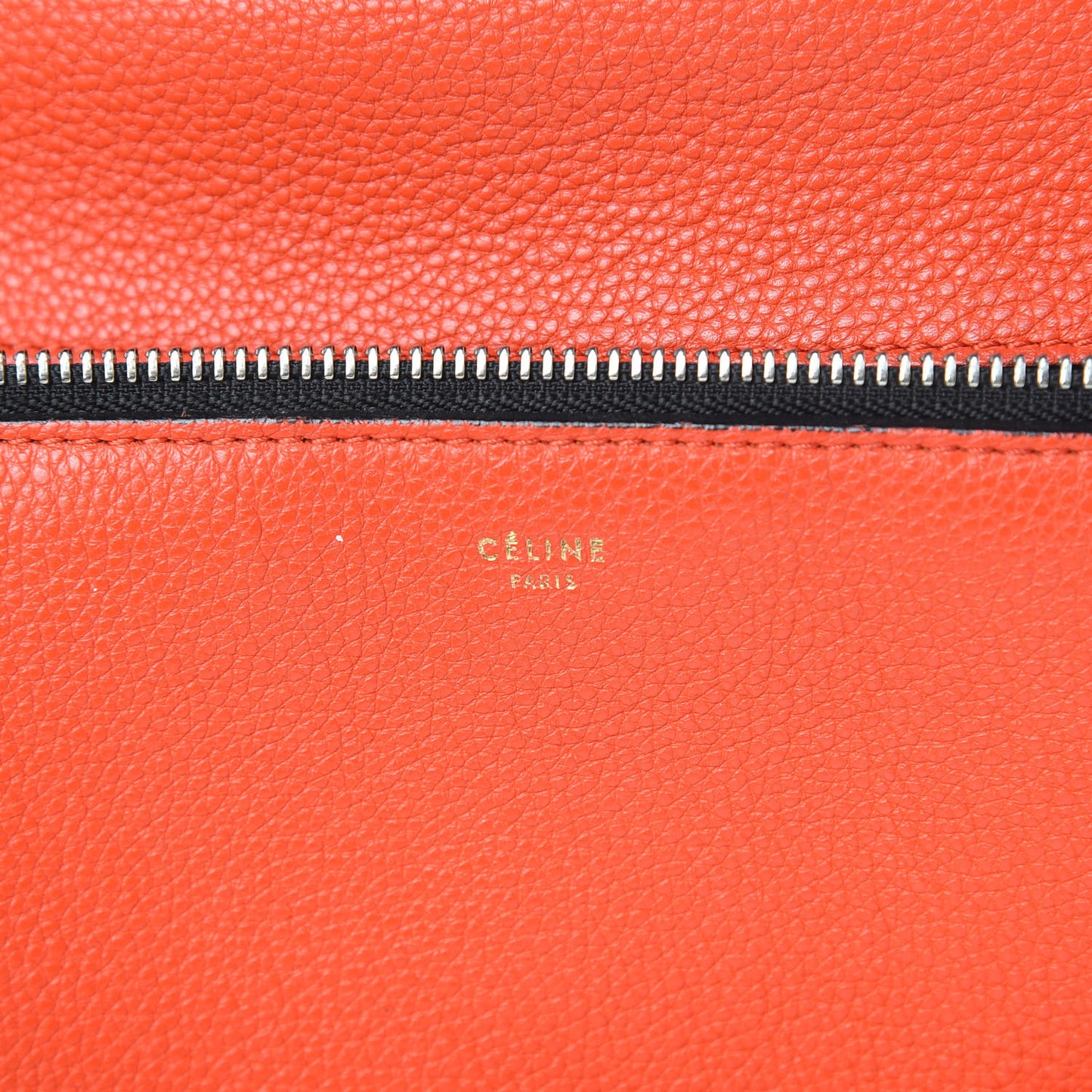 Grained Calfskin Medium Edge Shoulder Bag Vermillion