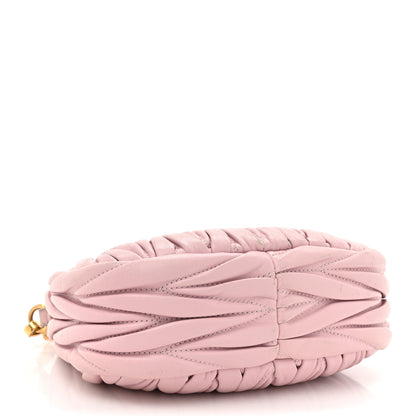 Miu Miu Nappa Matelasse Mini Wander Hobo Alabaster Pink 4 of 13