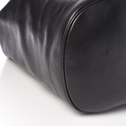Gucci Calfskin XL Bamboo Drawstring Sling Black 5 of 10