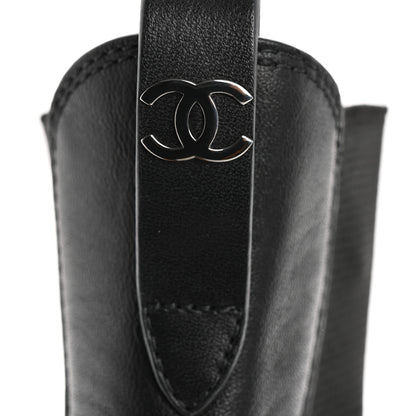 Chanel Calfskin Patent Cap Toe Ankle Boots 37 Black 10 of 13