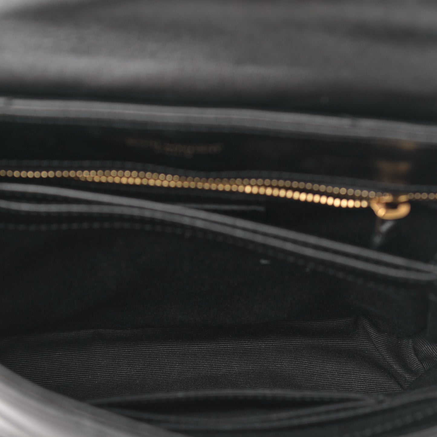 Calfskin Y Quilted Monogram Toy Loulou Crossbody Bag Black