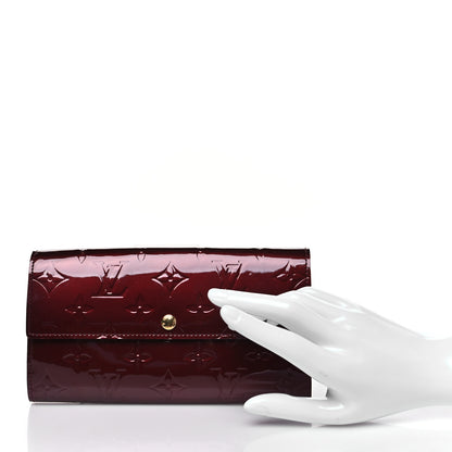 Louis Vuitton Vernis Sarah Wallet Rouge Fauviste 2 of 8