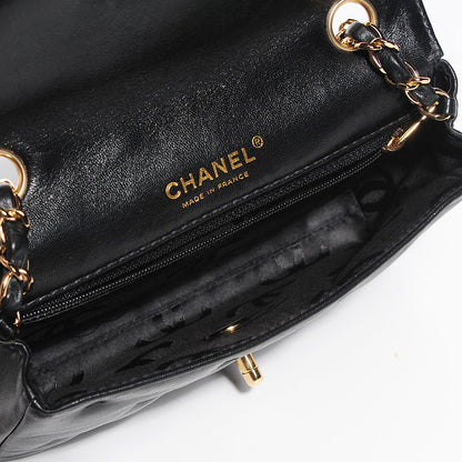 Chanel Lambskin Stitched Mini Flap Black 4 of 8