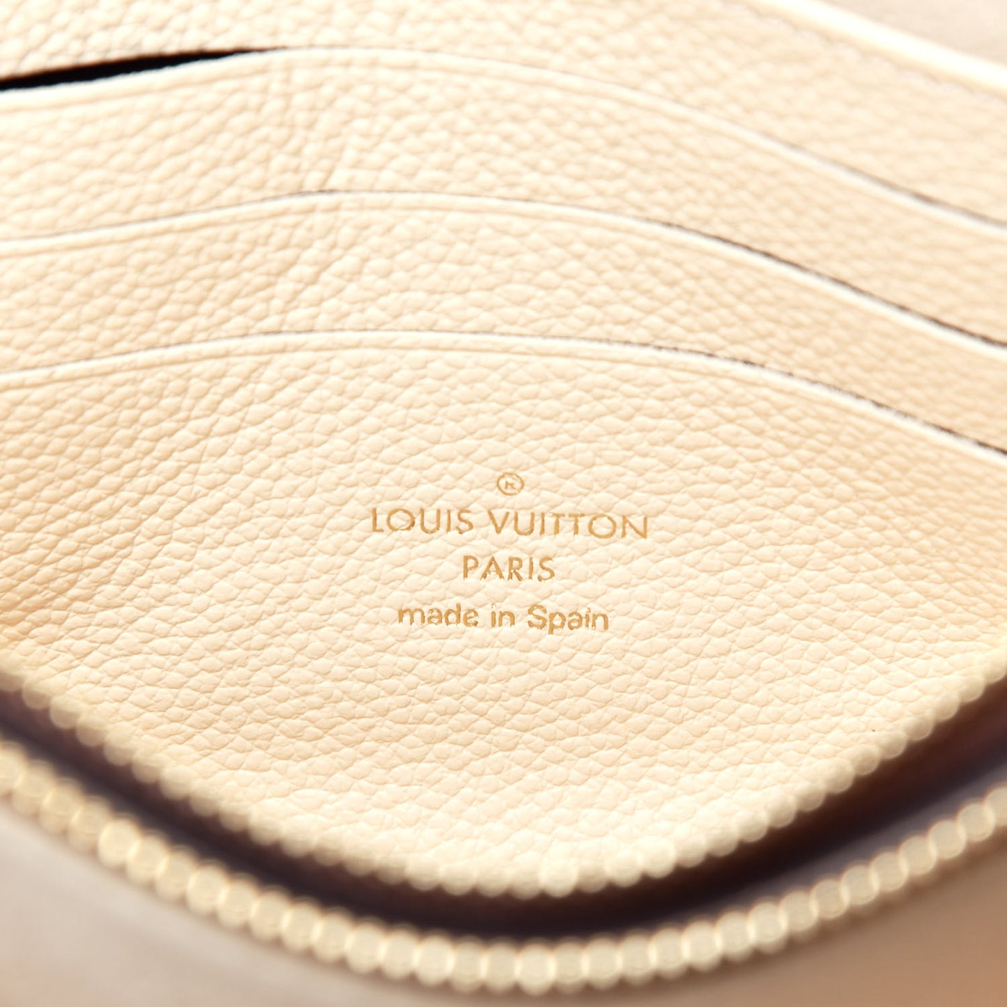 Empreinte Monogram Giant Double Zip Pochette Creme Bois De Rose