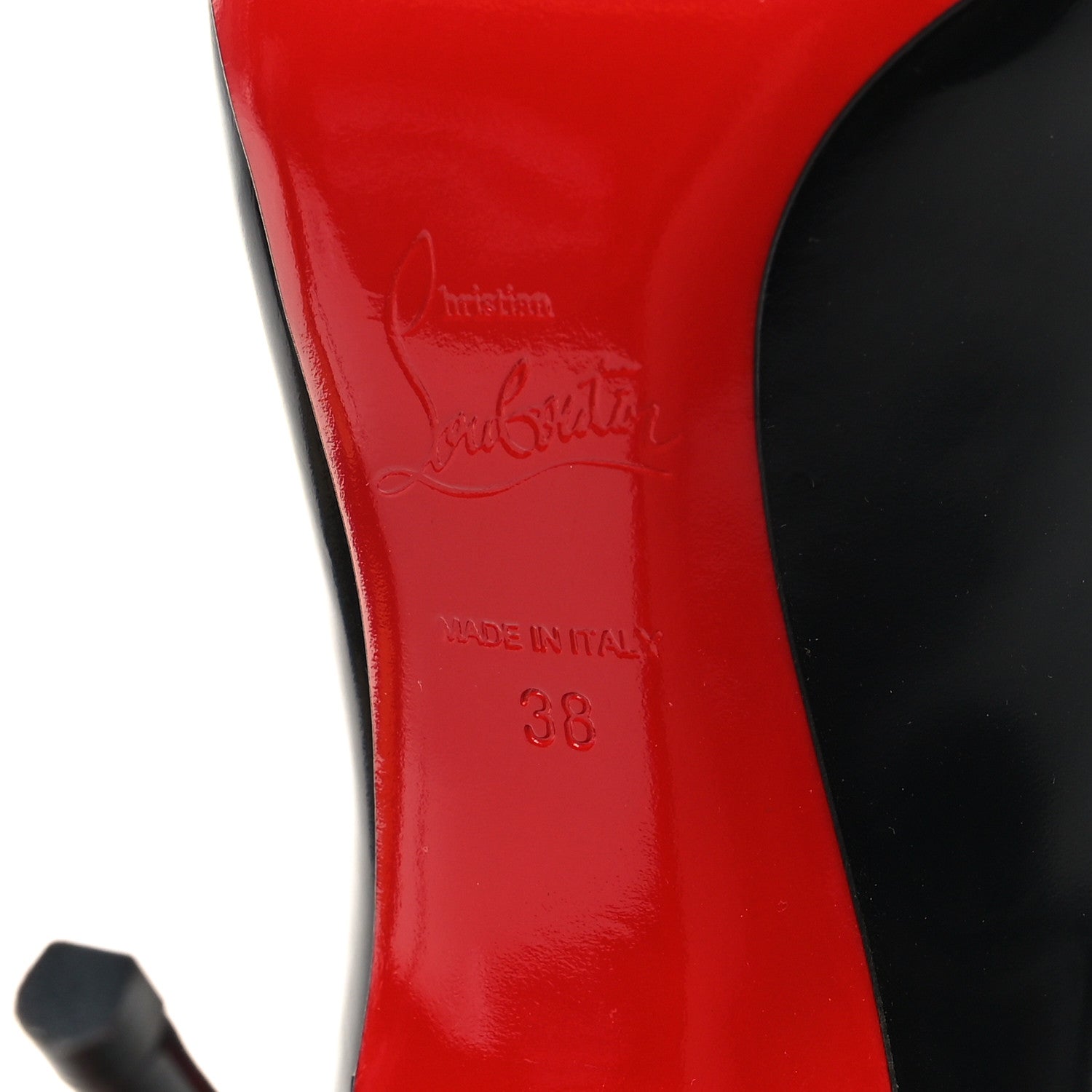 Christian Louboutin Jazz Calfskin Corneille 100 Pumps 38 Black 6 of 7