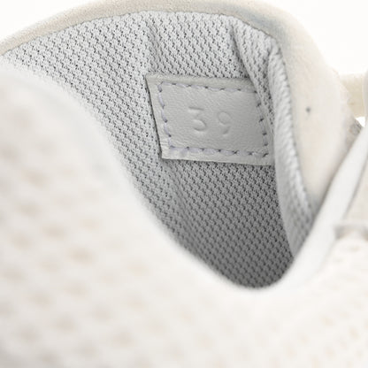 Hermes Air Mesh Suede Goatskin Bouncing Sneakers 39 White Black 9 of 15