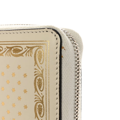 Gucci X SEGA Calfskin GUCCY Stars Zip Around Wallet Mystic White Gold 13 of 13