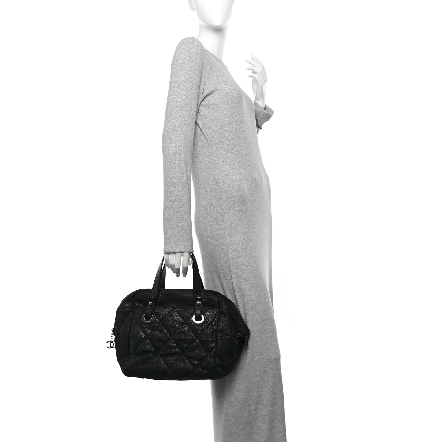 Coated Canvas Paris Biarritz Satchel Black