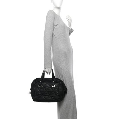 Chanel Coated Canvas Paris Biarritz Satchel Black 2 of 10