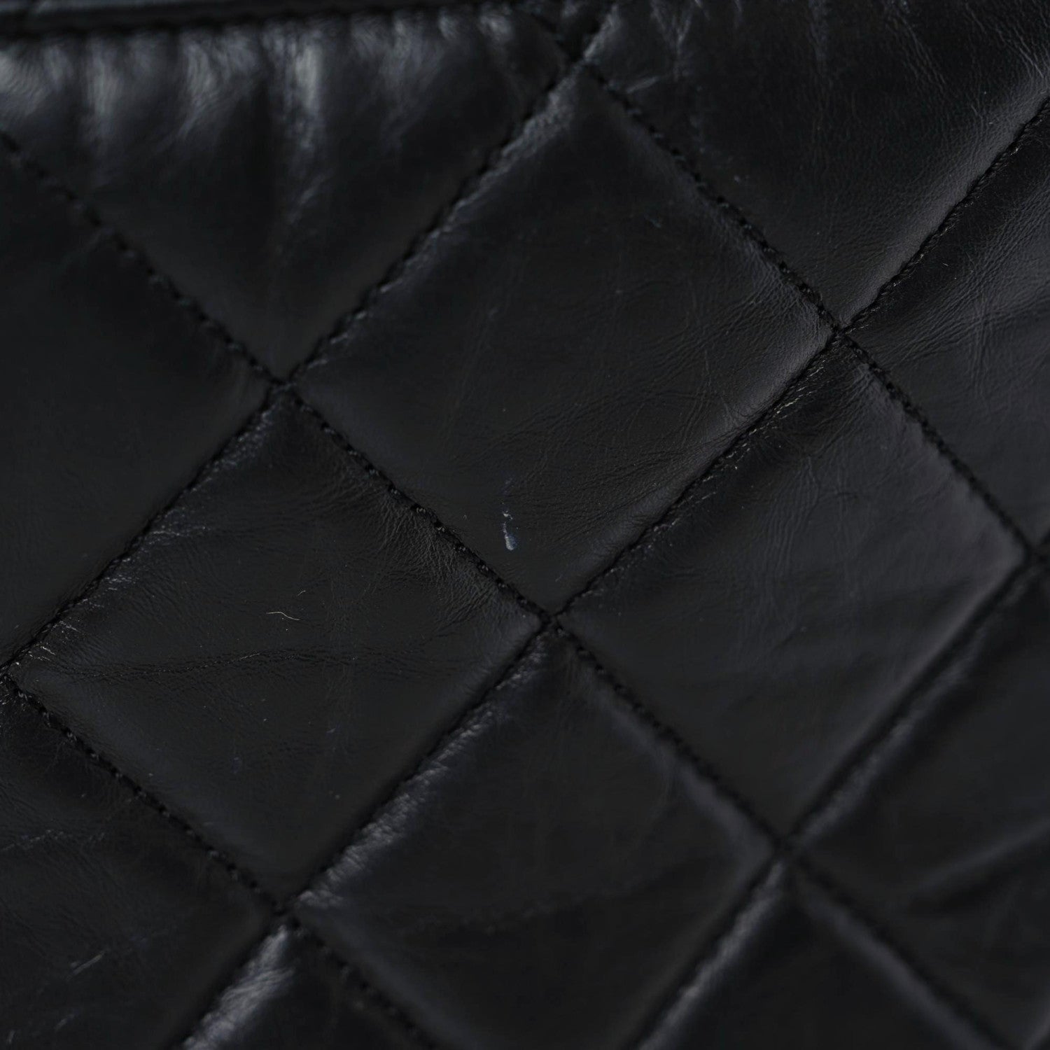 Chanel Crumpled Calfskin Quilted Large Chain All Over Flap Bag Black 15 of 15