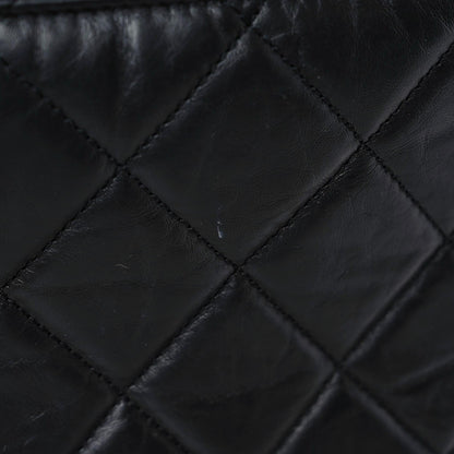 Chanel Crumpled Calfskin Quilted Large Chain All Over Flap Bag Black 15 of 15