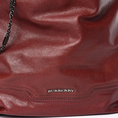 Burberry Calfskin Chain Tote Burgundy 12 of 15