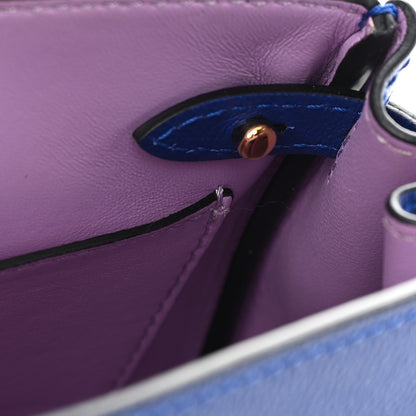 Versace Grained Calfskin Small La Medusa Top Handle Bag Lapis 11 of 11