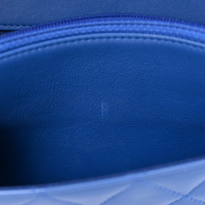Chanel Patent Quilted Wallet On Chain WOC Dark Blue 12 of 13