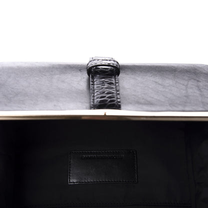 Alexander Wang Calfskin Crocodile Embossed Tai Dopp Kit Bag Black 12 of 16