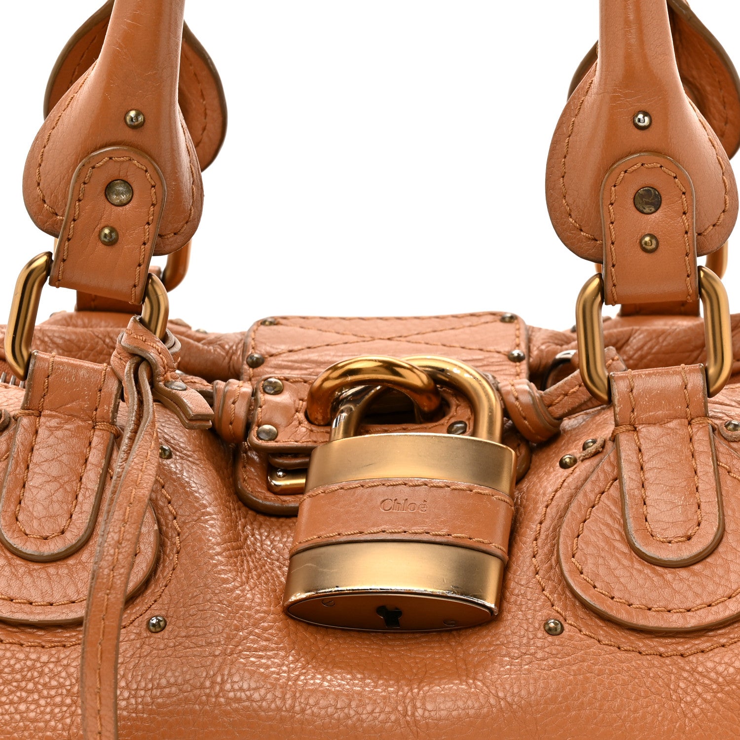 Chloe Calfskin Medium Paddington Satchel Tan 7 of 14