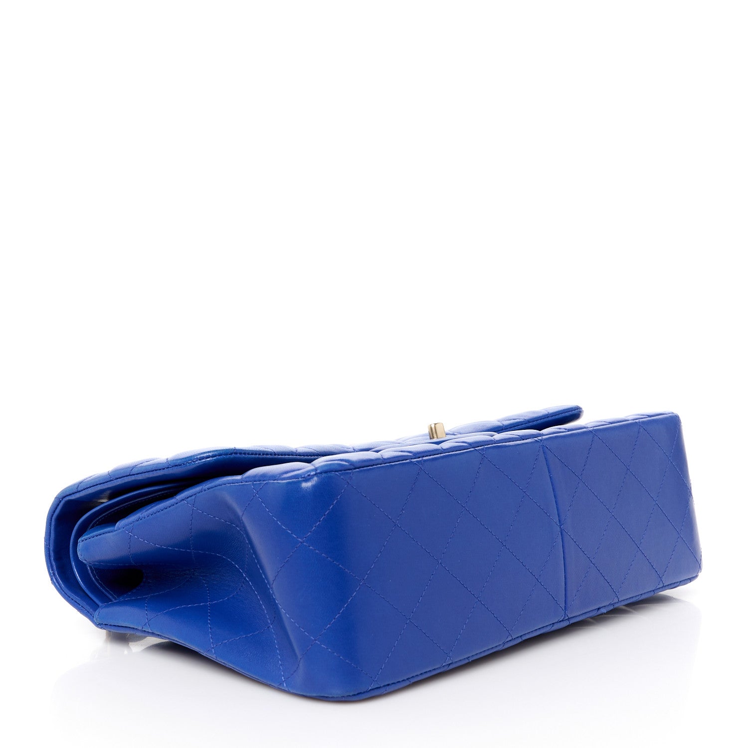 Chanel Lambskin Quilted Jumbo Double Flap Blue 4 of 13