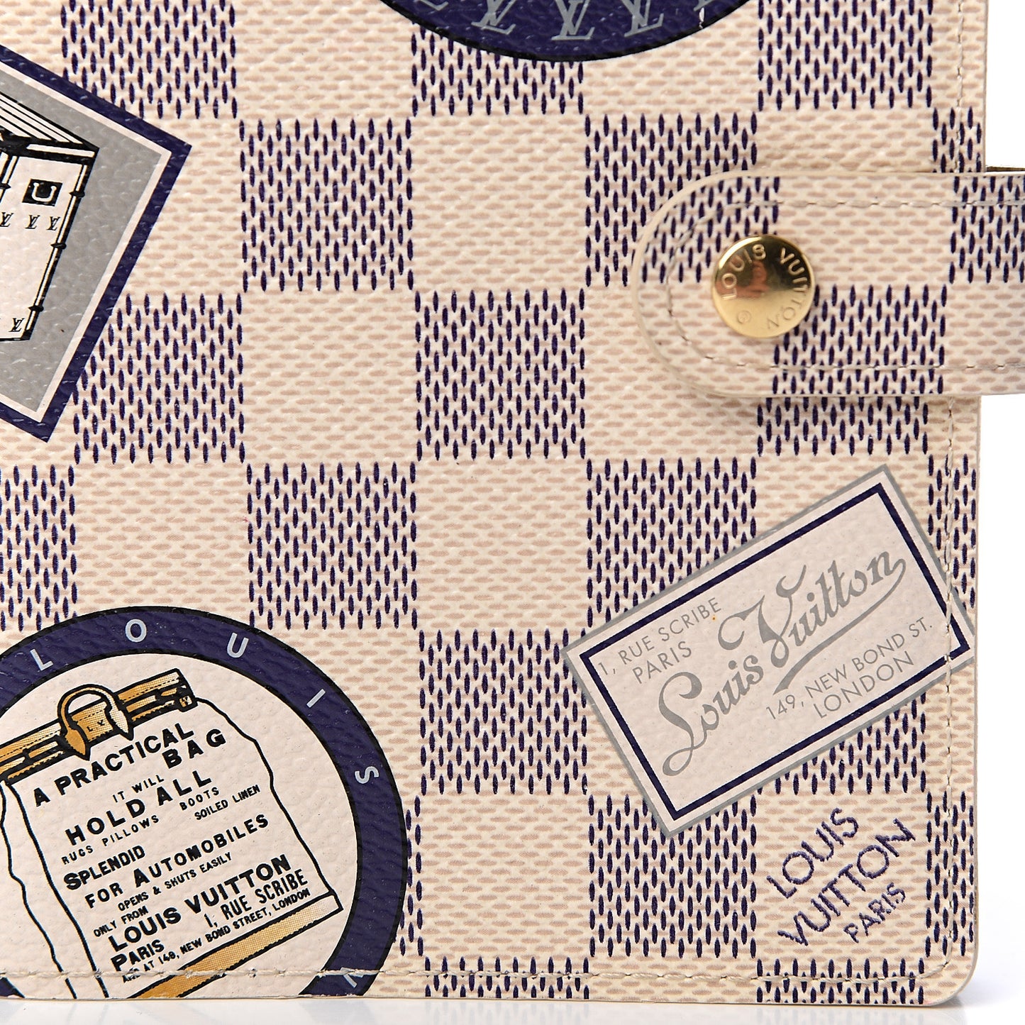 Damier Azur Patch Small Ring Agenda Cover