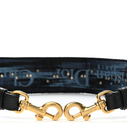 Christian Dior Canvas Embroidered Studded KaleiDiorscopic Adjustable Shoulder Strap Blue 2 of 4
